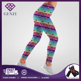 GENZI Womens Sports Sexy Outfit Yoga Zumba Leggings, Active Gym Wear (Bee)