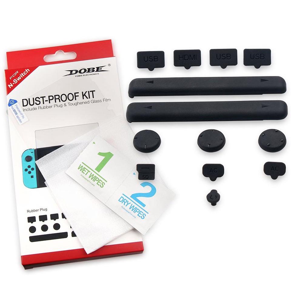 Nintend Switch Rubber Plug Dust Proof Kit Screen Protector
