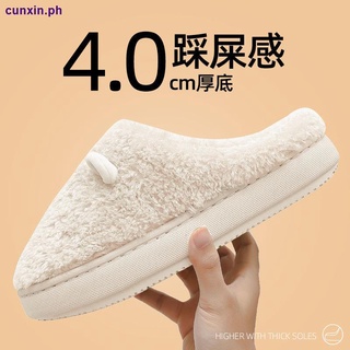 Cotton slippers female winter cute student couple home thick bottom warmth non-slip household plush slippers male autumn and winter