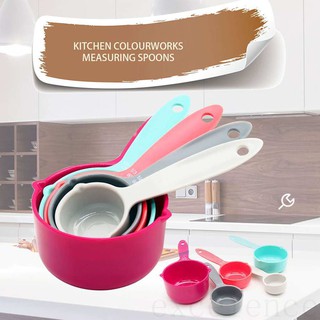 5pcs/set Foldable Measuring Spoon Set Colorful Baking Measure Scoop Kitchen Flour Sugar Cup ELEN (3)