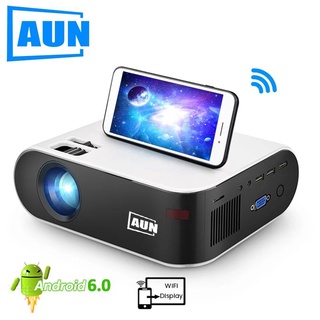 AUN MINI Projector W18, 2800 Lumens (Optional Android 6.0 wifi W18D), support Full HD 1080P LED Proj