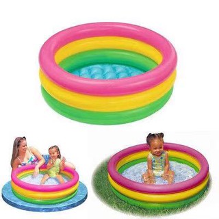 COD 114cm Intex 3-Ring Inflatable Outdoor Swimming Pool