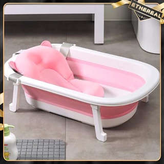 babies◄2PCS/SET Baby Bathtub Foldable Pink&Blue Bathtub&Bathmat For Kids (1)