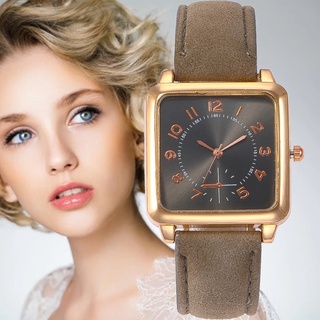 Women New Fashion Rose Gold Leather Belt High Quality Watch / Ladies Digital Dial Casual Frosted Belt Classic Quartz Watch / Girls Minimalist Casual Wristwatches