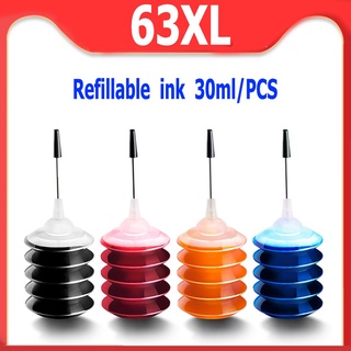 HP 63 ink HP63XL refillable ink compatible for HP 1110 1111 1112 2130 2131 2132 2134 2136 3630 3830