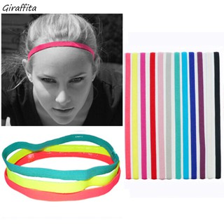 Dolove 9 Colors Women Men Yoga Hair Bands Sports Headband Anti-slip Elastic Rubber Sweatband