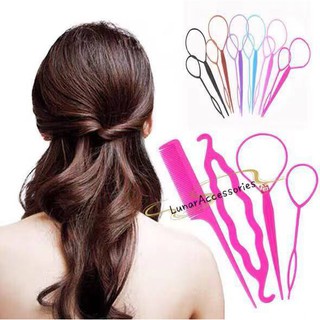 Hair twist 4in1 ponytail bun maker hair twister tool kit twist styling stick