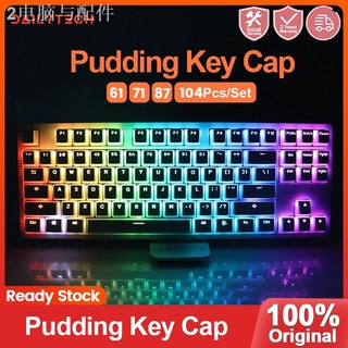 ✕61/71/87/104Pcs/Set Ergonomic Backlit PBT Pudding Key Cap Keycaps for Mechanical Keyboard