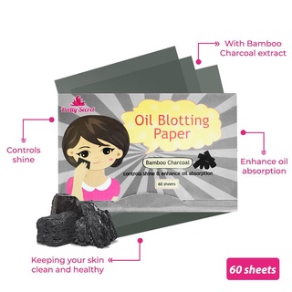✗Pretty Secret Oil Blotting Paper Bamboo Charcoal - 60 sheets