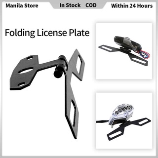 Automobiles◐♙◕Adjustable License Plate Bracket Universal Durable Metal Motorcycle Light Holder Tail