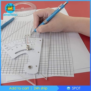 [ALMENCLA1] Adjustable Drafting Triangle Ruler Clear Sketch 25cm Scale Architect Rulers
