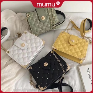 Mumu #4061 Korean Leather Fashion Ladies Sling Bag Elegant Bags For Women