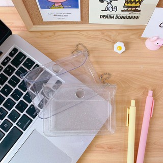 Transparent or Glitter card case Pvc purse