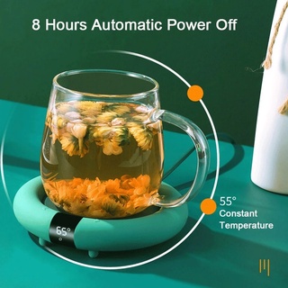 Cup Heater Coffee Mug Warmer Cup Warmer Smart Thermostatic Hot Tea Maker Heating Coaster Desktop Heater for Coffee Milk Tea