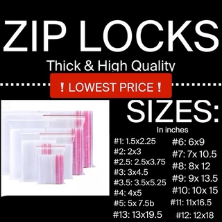 Quickseal Ziplock Resealable Plastic Bag / zip lock pouch