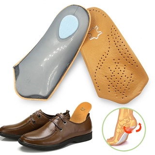 Leather Insole Flat Foot Orthotic Insoles Arch Half Shoe Pad Orthopedic Insoles