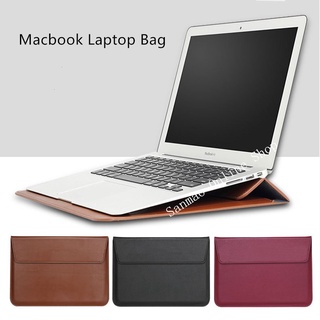 ⊕Macbook Air Pro Laptop Leather Sleeve Case bag with stand 13 14 15 inch PU Envelop