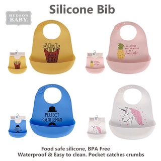 Hudson Baby Bib Waterproof Silicone Bib Feeding Bib BPA-Free 00584CH