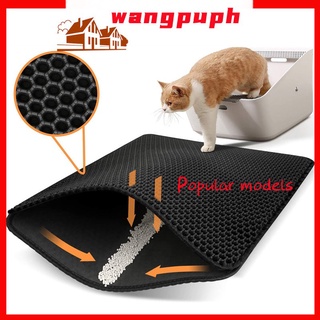 ◙Waterproof Cat Litter Trapper Mat EVA Double Layer pet cat litter pad Bottom Non-slip Litter Box Ma