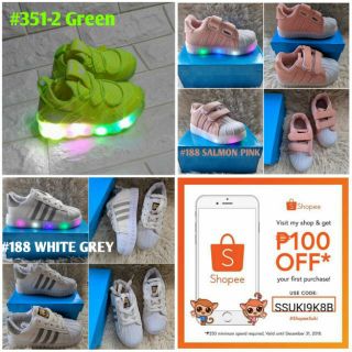 Korean/Adidas Kids shoes with led lights