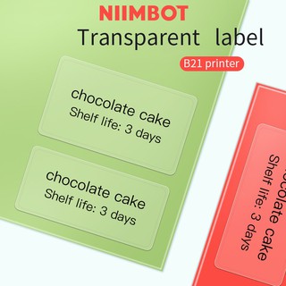 sticker○卐㍿Niimbot B21 Label Sticker Paper Roll for Printer - Transparent