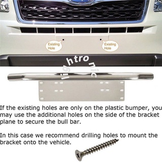 ✴Ss Car License Holder Light Bull Bumper Silver Bar Chrome (8)