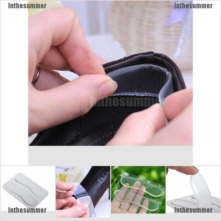 Inthesummer✿ 1Pair Silicone Gel Heel Cushion Protector Foot Feet Care Shoe Insert Pad Insole