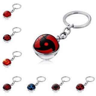 Anime Naruto Sharingan Keychain Accessories Car Bag Charm Pendant Cartoon Uchiha Eye Keychain Key Ring for Children