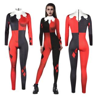 Suicide Squad Harley Quinn Jumpsuit Catsuit Cosplay Costumes Halloween Women Bodysuit Fancy Dress