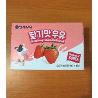 Yonsei Strawberry Flavored Milk Drink 6pcs