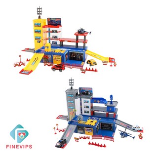 Puhw [Ready Stock] Fashion 1/36 Scale Kids Action Model Play Set Parking Garage Kids Toys