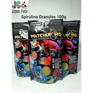 【Ready Stock】✚Watchupong Spirulina Granules Powder Fish Food [50g] [100g] (1)