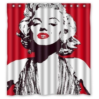Custom Marilyn Monroe Waterproof Bathroom Shower Curtain Polyester Fabric Shower Curtain