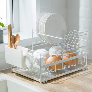 KITCHEN SINK COUNTER DISH RACK STAINLESS STEEL PLACE BOWL [PLATE DRAIN] DRAINING SHELF Space Saver