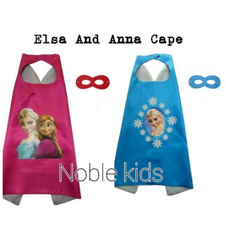 Elsa & Anna Cape w/Mask For Kids