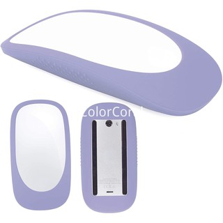 ColorCoral Silicone Case Cover Protective Skin for Magic Mouse 1/2 Silicone Case for Apple Magic iPad Mouse (Light Gray)
