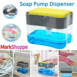 Soap Dispenser Kitchen Manual Press Liquid Soap Pump Dispenser Washing Sponge Dish Wash Dispenser