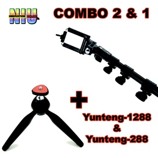 Yunteng YT-228 Tripod and YT -1288 Bluetooth monopod (Black)