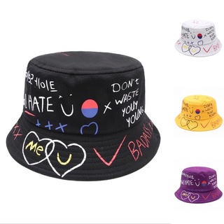 RAINBOWCO Doodle Korean Bucket Hat Unisex Hat For Men And Women