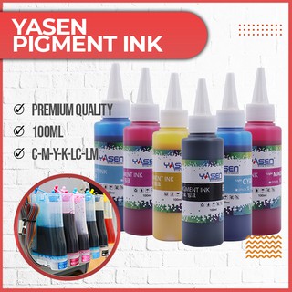 Pigment Ink 100ml Waterproof Ink YASEN Brand Cyan/Magenta/Yellow/Black/Light Cyan/Light Magenta