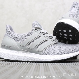 adidas ultra boost 4.0 running shoes for women and men with box and paperbag gray