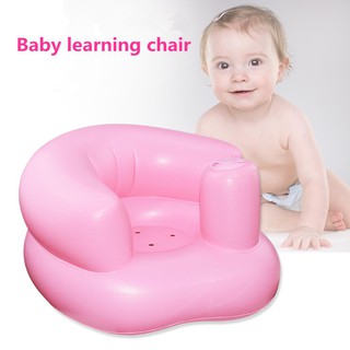 Infant Baby PVC Inflatable Chair Sofa Portable Kids Bath Seat Chair Learn Stool Training Seat