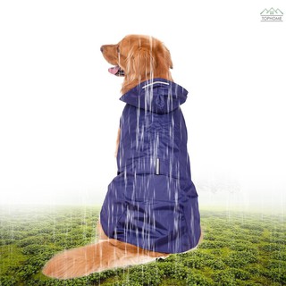 ★ 6XL Reflective Pet Dog Rain Coat Raincoat Rainwear with Leash Hole for Medium Large Dogs (1)