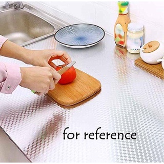 Self Adhesive Kitchen Aluminum Foil Wall Stickers Waterproof Oil Proof Kitchen Cabinet Wallpaper (5)