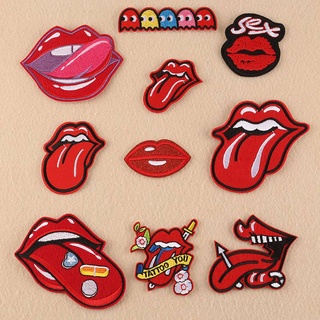 Cool computer embroidered lacquered clothing accessories e-commerce supplies back glue cloth mouth mouth Babbles charter