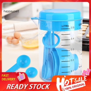 ✦CJYP✦7Pcs/Set Plastic Measuring Spoons Graduated Cup Kitchen Baking Tool Chef Aid