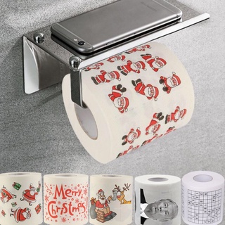 iMATCHME Log Pulp Christmas Toilet Paper Roll Santa Claus Elk Toilet Paper Christmas Decoration (5)
