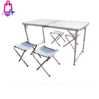 Multipurpose Rectangle Table with 4 Mini Chair Durable, Portable and Foldable Outdoor Picnic