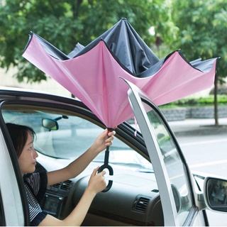 Kazbrella Reverse Umbrella Reverse Umbrella Car Umbrella Large Plain Handle C Upside Down / Modern Umbrella / Jumbo Car Umbrella