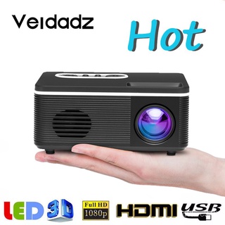 VEIDADZ S361 Portable Mini Projector 600 Lumen LED Built-In Speaker Home Media Player